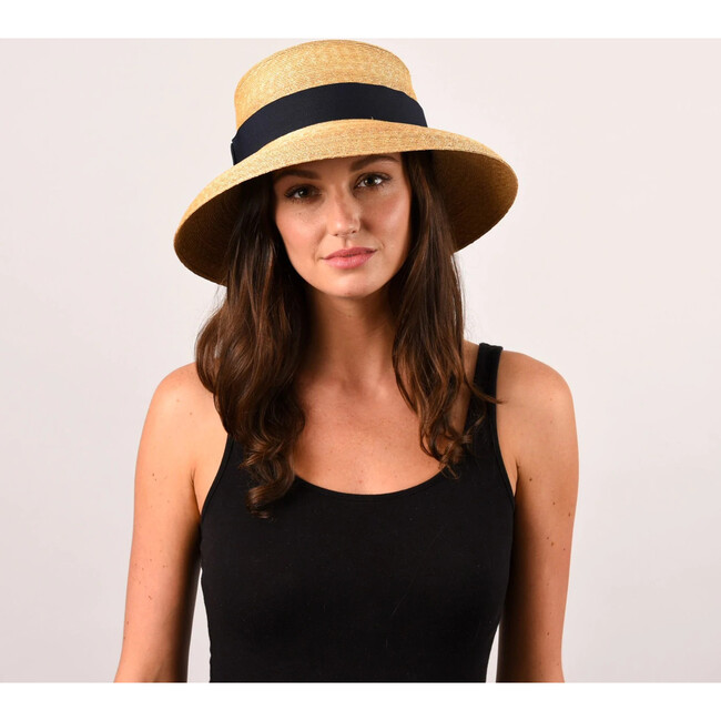 Women's Small Brim Westmoor, Leghorn Straw - Hats - 6