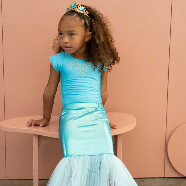 Mermaid 3 Piece Set, Aqua/Teal - Costumes - 3