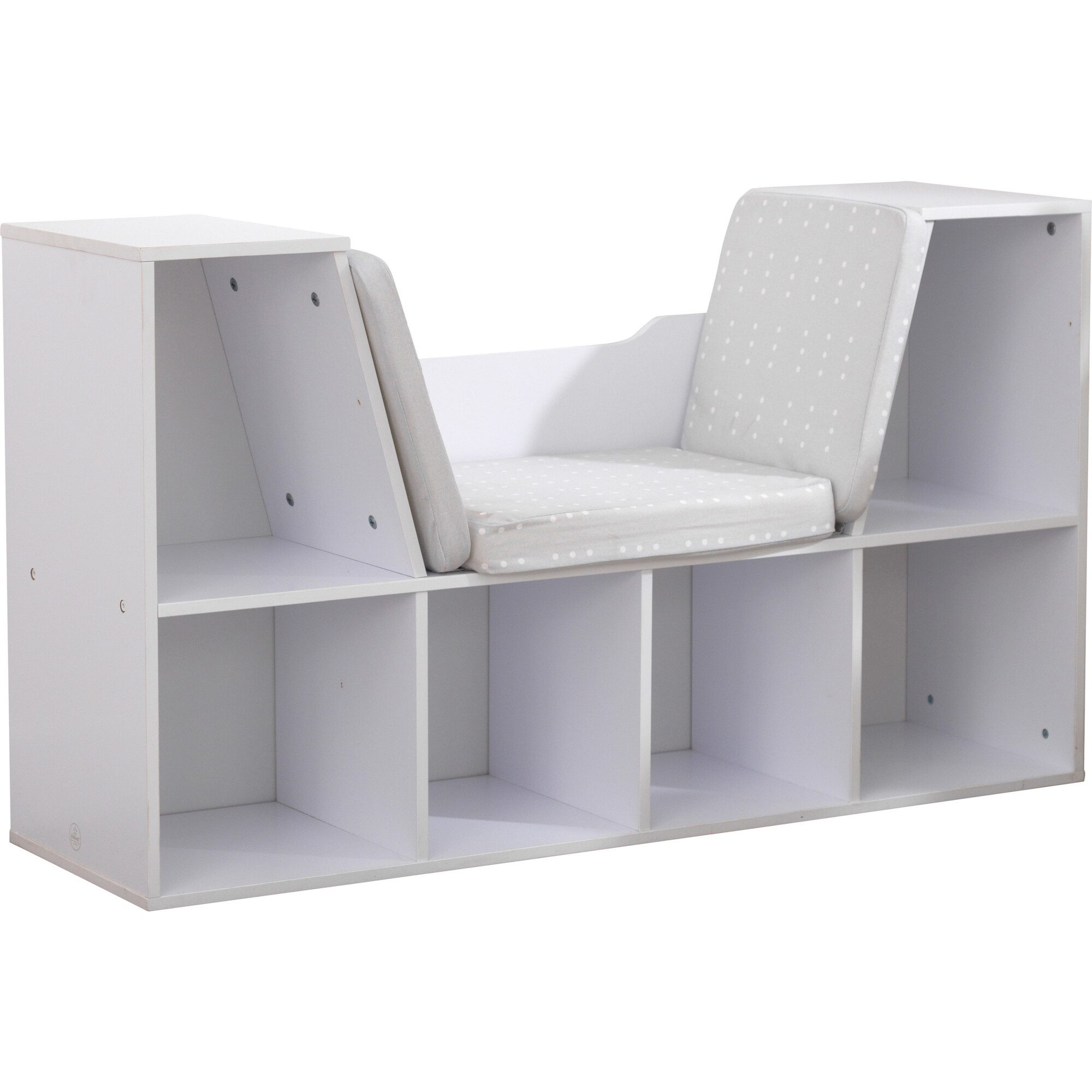 Bookcase with Reading Nook, White - Bookcases - 1