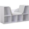 Bookcase with Reading Nook, White - Bookcases - 1 - thumbnail