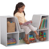 Bookcase with Reading Nook, White - Bookcases - 2