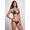 Women's Fanny Tie Side Bikini Bottom, Navy - Two Pieces - 2