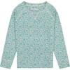 Floral Crewneck Sweatshirt, Green - Sweatshirts - 1 - thumbnail