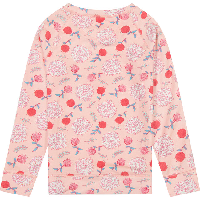 Floral Crewneck Sweatshirt, Pink