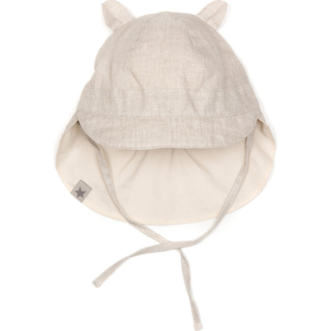 Safari Reversible Sun Hat w/ Ears, Linen Khaki