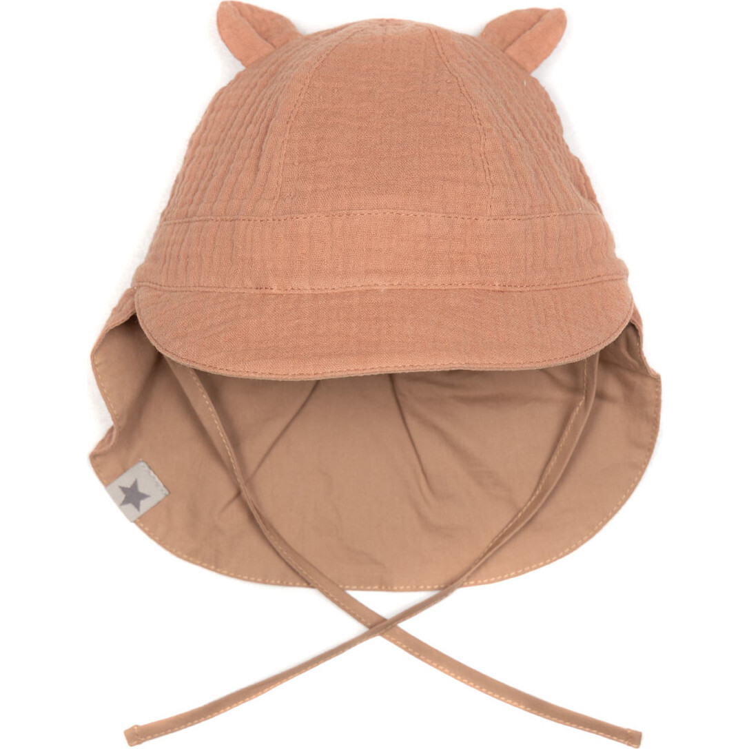 Safari Reversible Sun Hat w/ Ears, Muslin Marsala - Hats - 1