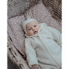 Mushi Baby Suit W/Ears In Cotton Fleece, Off White - Onesies - 3