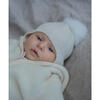 Mushi Baby Suit W/Ears In Cotton Fleece, Off White - Onesies - 4
