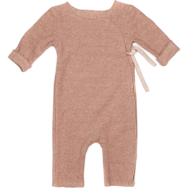 Cozy Terry Cloth Baby Suit, Ash Rose