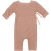 Cozy Terry Cloth Baby Suit, Ash Rose - Rompers - 1 - thumbnail