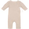 Cozy Terry Cloth Baby Suit, Camel - Rompers - 1 - thumbnail