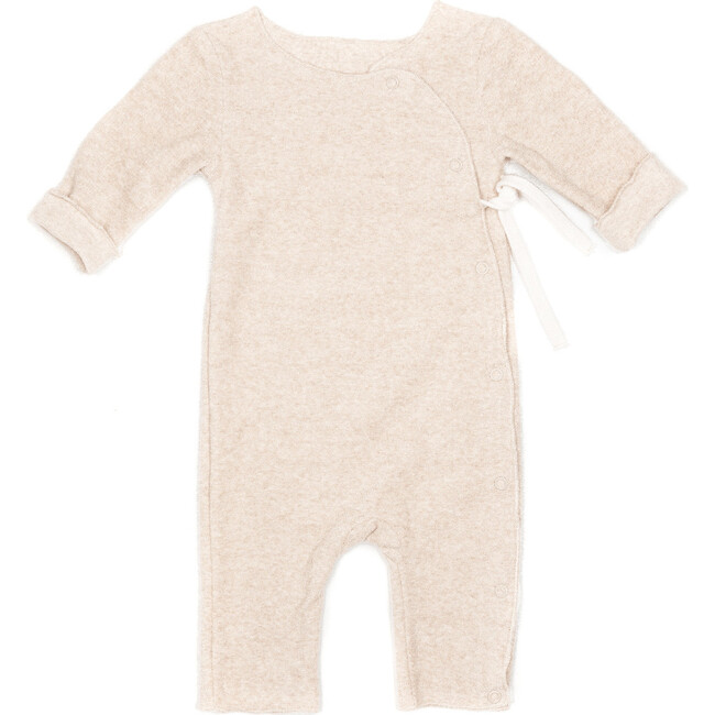 Cozy Terry Cloth Baby Suit, Off White