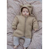 Cotton Fleece Fluffy Jacket w/ Ears, Eucalyptus - Jackets - 2 - thumbnail