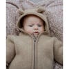 Cotton Fleece Fluffy Jacket w/ Ears, Brown - Jackets - 2