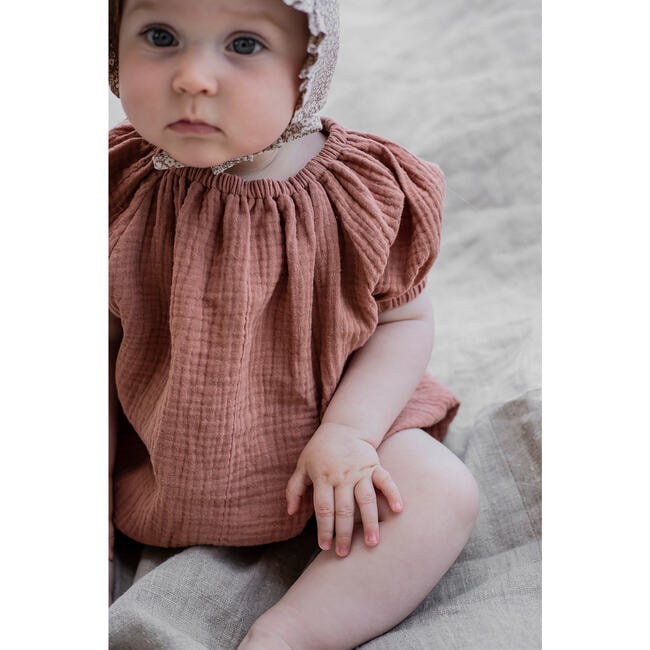 Comfy Romper, Muslin Marsala - Onesies - 2