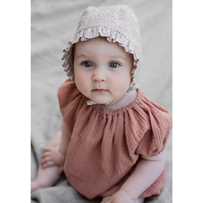 Carrie Baby Bonnet, Liberty Jaqblossom - Hats - 3