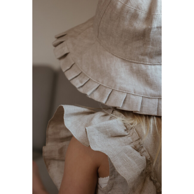 Mary Linen Sunhat, Khaki - Hats - 6