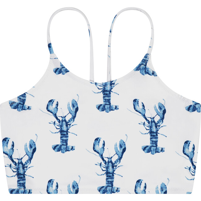Ruched Bikini Set, Blue Lobster