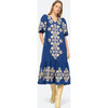 Women's Manuela V-Neck Dress, Blue - Jackets - 2