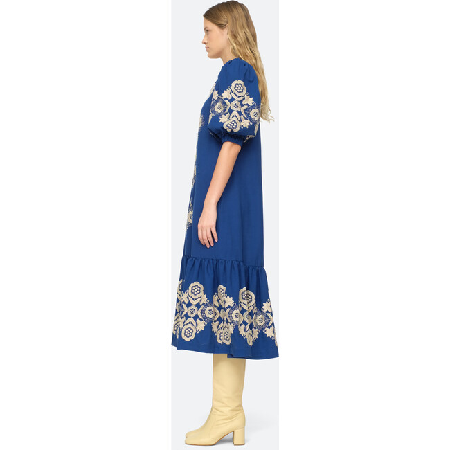 Women's Manuela V-Neck Dress, Blue - Jackets - 3
