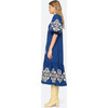 Women's Manuela V-Neck Dress, Blue - Jackets - 3
