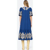 Women's Manuela V-Neck Dress, Blue - Jackets - 4