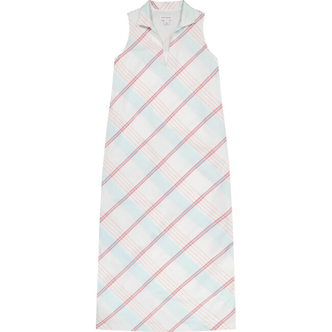 Women's Sleeveless Kate Caftan, Multi Plaid