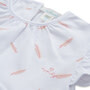 Feather Print Nightgown , Pink - Nightgowns - 3 - thumbnail