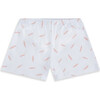Child Feather Print Short Pajama Set , Pink - Pajamas - 4 - thumbnail
