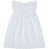 Feather Print Nightgown, Aqua - Nightgowns - 3