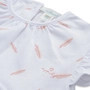 Feather Print Bubble, Pink - Rompers - 3