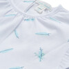 Feather Print Nightgown, Aqua - Nightgowns - 4