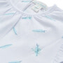 Feather Print Bubble, Aqua - Rompers - 3