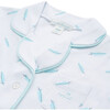 Adult Feather Print Short Pajama , Aqua - Pajamas - 5
