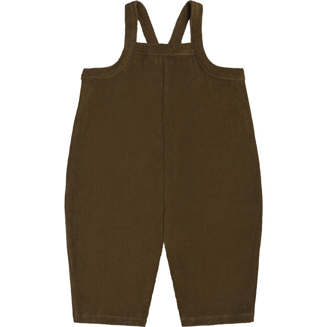 Terry Cropped Dungarees, Olive