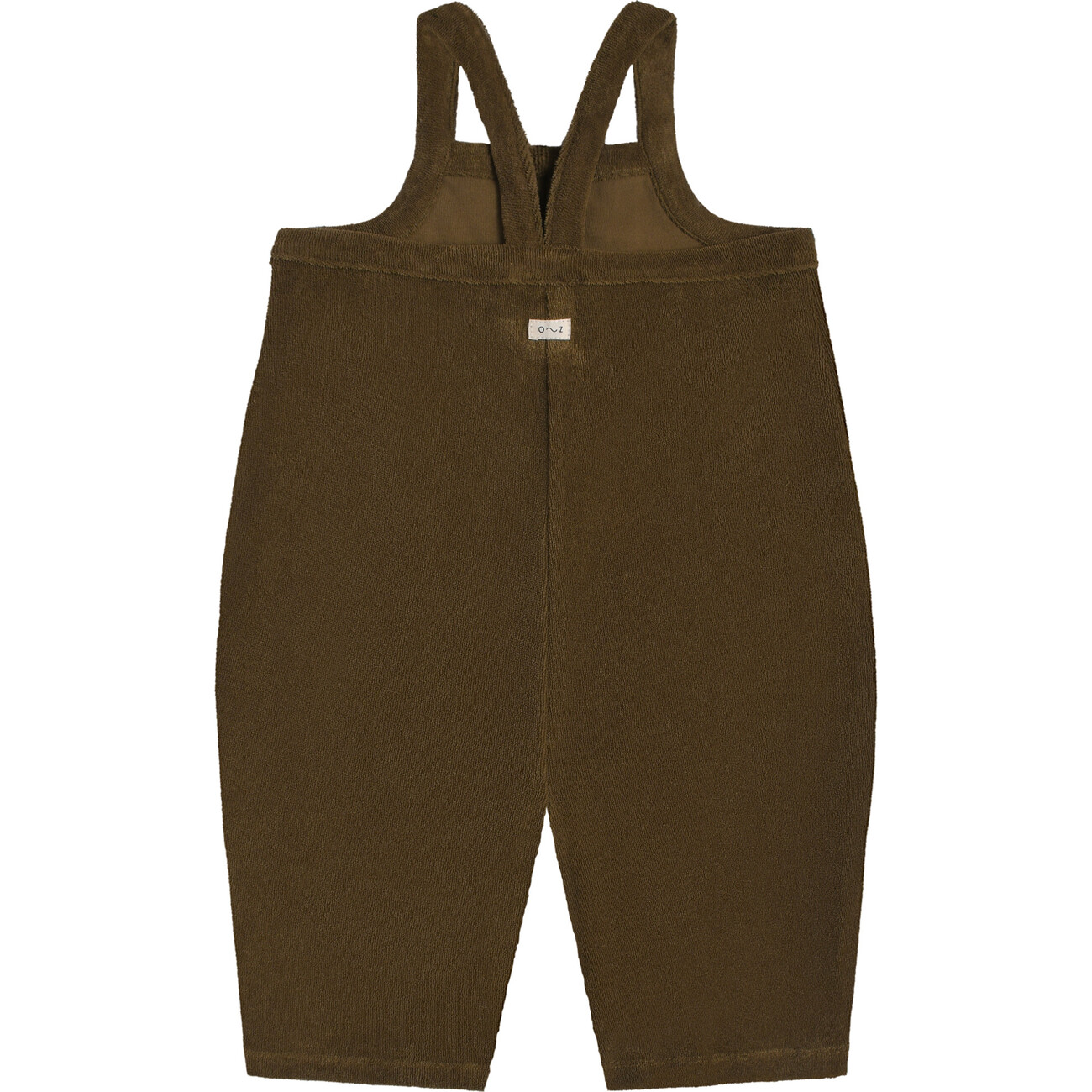 Terry Cropped Dungarees, Olive - Organic Zoo Pants | Maisonette