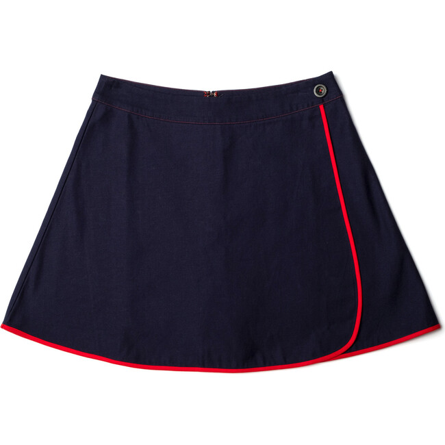 Women's Scooter Skirt, Navy/Red - Skirts - 1