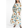 Women's Bliss Maxi Dress Iris, Oyster/Blue/Orange - Dresses - 2