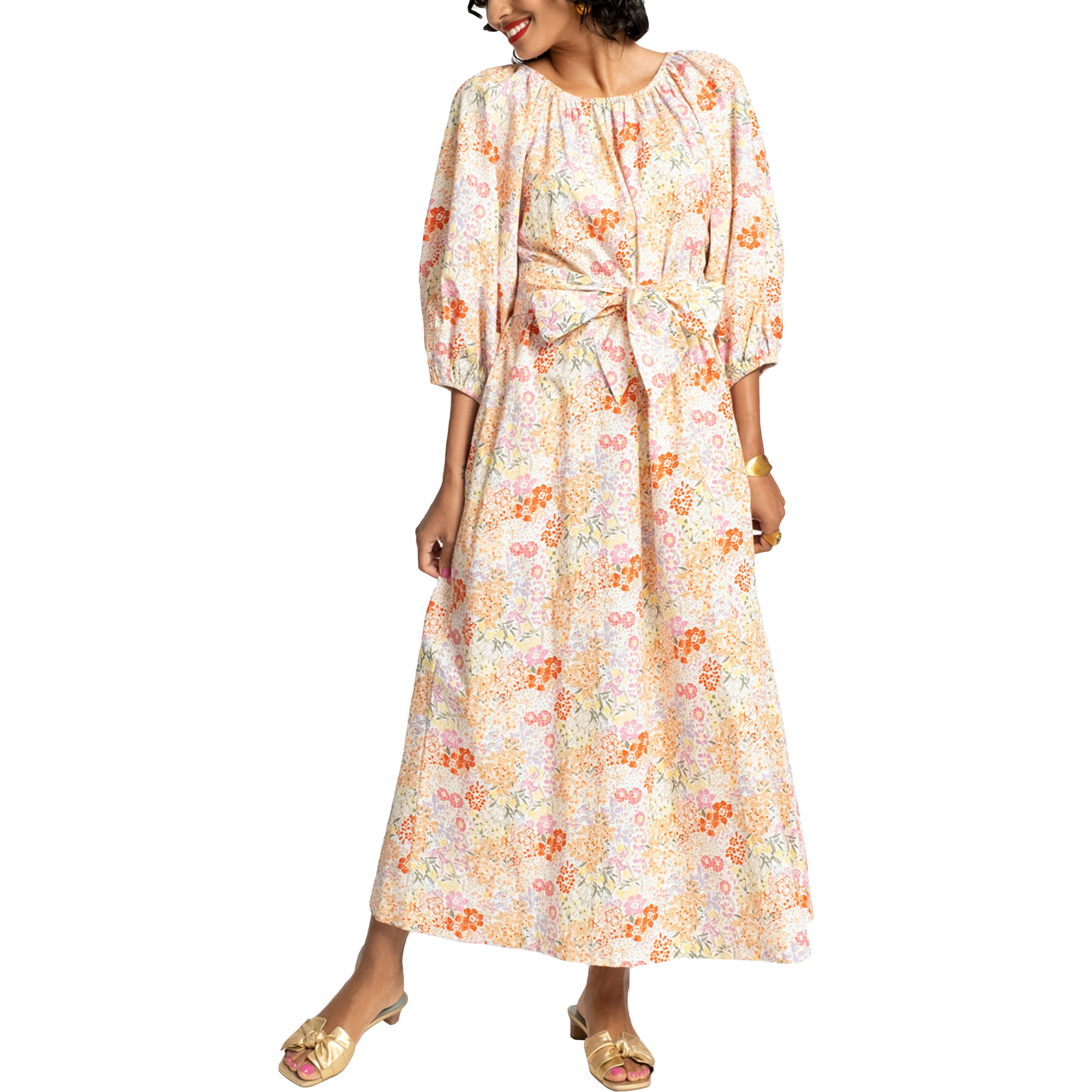 Women's Bliss Maxi Dress Prospect Park, Orange/Multi - Dresses - 1