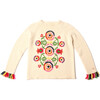 Women's Fringe Crewneck Barberton Daisy, Oyster/Multi - Sweaters - 1 - thumbnail