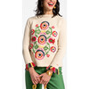 Women's Fringe Crewneck Barberton Daisy, Oyster/Multi - Sweaters - 2
