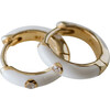 Hug Me Huggie Earrings, White - Earrings - 2