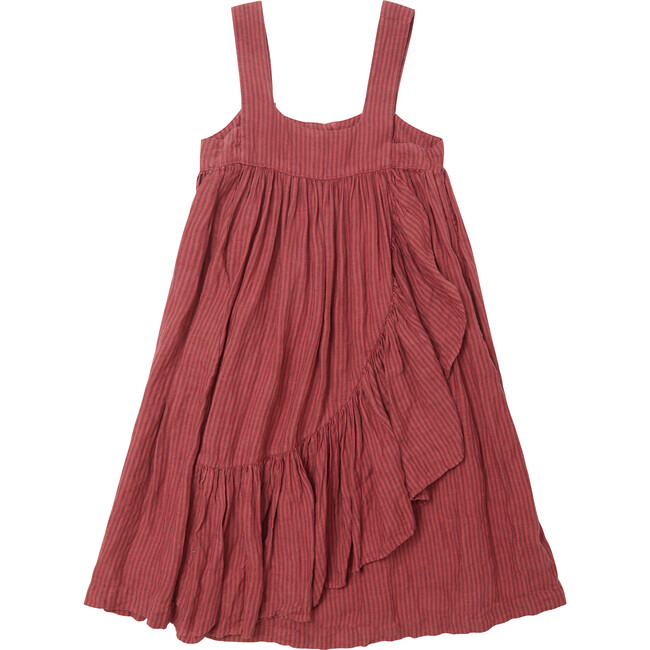 Anemone Dress, Raspberry Stripe