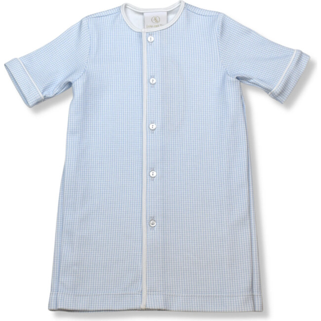 Welcome Little One Daygown, Blue Mini Gingham