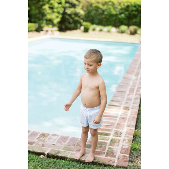 Barnes Bathing Suit, Blue MG, White - Swim Trunks - 4