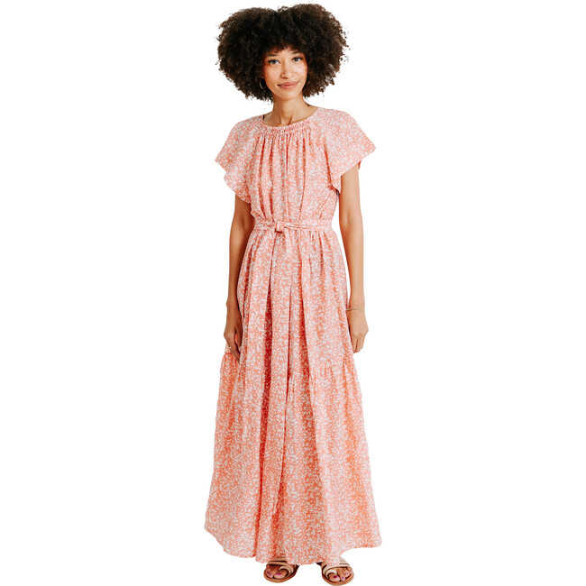 Women's Vienna Maxi Dress, Flamingo Field Flower
