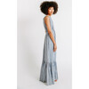 Women's Corsica Halter Dress, Dusty Blue Field Flower - Dresses - 3