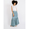 Women's Pueblo Crop Top, White Eyelet - Blouses - 2
