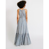 Women's Corsica Halter Dress, Dusty Blue Field Flower - Dresses - 4