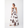 Women's Ocean Skirt Shadow Play Print, Chocolate - Skirts - 2
